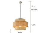 Axyaa Rattan Woven Pendant Light - Stylish Chandelier for Home, Kitchen, Restaurant
