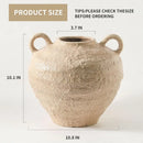Large Farmhouse Vase with Handles by Axyaa - Handmade Rustic Decor for Home Entry