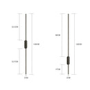 Axyaa Modern LED Wall Lights for Bedroom Living Room Kitchen Stair, Black Surface Mounted Lamp