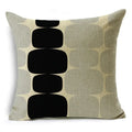 Axyaa Geometric Prints Linen Pillowcase - Square Cushion Cover for Bedroom and Car
