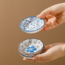 Axyaa Mini Ceramic Plates for BBQ, Sashimi, Sushi, Dipping Sauce, Snacks, Fruit, Desserts