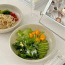 Axyaa Nordic Ceramic Ink Splatter Bowl - Large Soup & Salad Plate