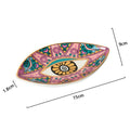Axyaa Devil Eye Prints Ceramic Jewelry Storage Tray Oval Porch Decor Ornaments