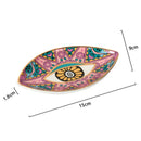 Axyaa Devil Eye Prints Ceramic Jewelry Storage Tray Oval Porch Decor Ornaments