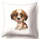 Axyaa Dog Puppy Print Pillow Cover Cushion - 45X45CM Home Decor