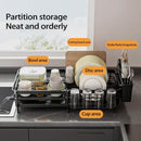 Adjustable Kitchen Drying Rack Organizer for Bowls & Plates - Axyaa Storage Shelf