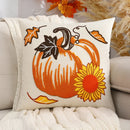 Axyaa Dutch Velvet Halloween Pillowcase with Pumpkin Bat Embroidery