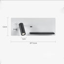 Axyaa Adjustable Angle Wall Lamp with USB/Wireless Charging for Study, Bedroom, Reading