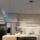 Axyaa LED Chandelier Black Gold Dimmable Kitchen Dining Room Lighting Luminaires