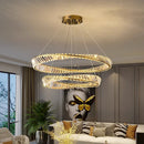 Axyaa Crystal Chandelier: Modern Living Room Dining Room Pendant Lights