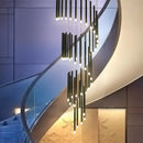 Axyaa Modern LED Chandeliers for Duplex Apartment Stair. Illuminate Living Room with Loft Style Lamp