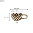 Axya Irregular Chessboard Coffee Mug Set