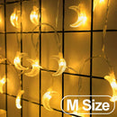 Axyaa Moon Star LED String Lights - Ramadan & Eid Home Decoration