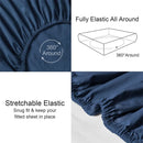 Axyaa Cotton Fitted Bed Sheet - Non-Slip Mattress Cover for Single Double King Queen Bed