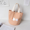 Axyaa Canvas Lunch Bag: New Fashion Student Bento Box Carry Bucket Bag