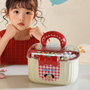 Axyaa Clear Plastic Storage Box with Handle and Dividers