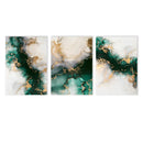 Nordic Green Gold Marble Posters Wall Art Canvas Print for Stylish Home Decor by Axyaa