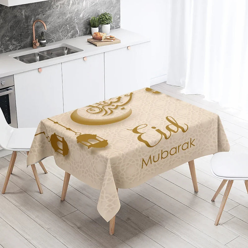 Elegant Ramadan Calligraphy Tablecloth by Axyaa