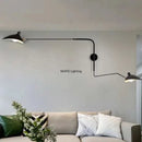 Axyaa Nordic Long Arm Wall Lights: Rotatable Bedside Lamp for Cozy Reading