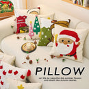 Axyaa Christmas Embroidered Throw Pillows for Living Room Sofas & Holiday Parties