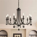 Axyaa Classic Black Crystal Chandelier for Living Room and Dining Area