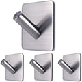 Axyaa Stainless Steel Adhesive Towel Hooks | Heavy Duty Waterproof Storage Holder