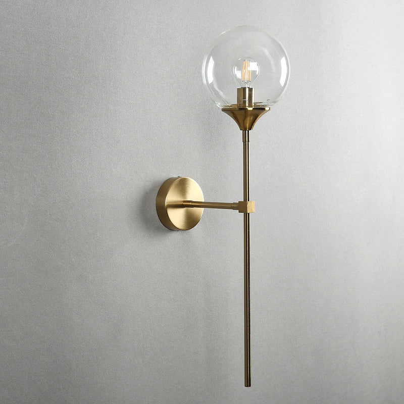 Axyaa Golden Touch Wall Sconces: Modern Glass Nordic Lighting Fixtures for Home Decor