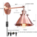 Axyaa Industrial LED Wall Lamps for Bathroom Mirror Stair Dinning Room Bar Home Decor