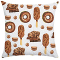 Axyaa Donut Ice Cream Pillow Cover for Girls Room Sofa Bed Couch