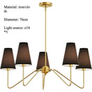 Axyaa Collins Round Chandelier Fabric Branch Pendant Light: Nordic Minimalist Design