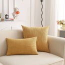 Axyaa Linen Pillow Cover in Green, Grey, White, Cream & Mustard - 12x20", 18x18", 25x25"