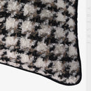 Axyaa Thousand Bird Check Cushion Pillow - Modern Light Luxury Black White Gray Square Pillowcase
