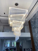 Axyaa Modern Aluminum Tassel Chandelier - Custom Size for Living Room & Hotel