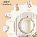 Axyaa Nordic Hand-Woven Decorative Wall Mirror
