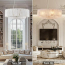 Axyaa Nordic Marble Pendant Lights: Dimmable Alabaster Chandelier for Living Room, Dining Room