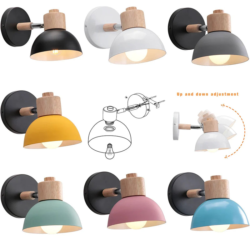 Axyaa Dome Wall Sconce: Modern Nordic Bedside Lamp for Study Room and Living Room