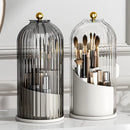 Axyaa Rotating Makeup Brush Holder with Lid & Cosmetic Organizer