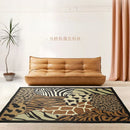 Axyaa Leopard Print Area Rug: Modern Living Room Carpet, Non-slip Washable Mat