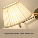 Axyaa Telescopic Wall Lamp: Fabric Iron Folding Rocker Arm, Bedroom & Study Lighting