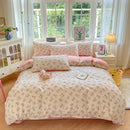 Axyaa Floral Printed Cotton Duvet Cover - Luxury Bedding with Zipper Closure