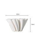 Axyaa Geometric Ceramic Petal Flower Vase Home Decor Ornament