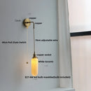 Axyaa Clear Glass LED Wall Lamp Modern Crystal Light for Living Room