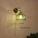 Axyaa Nordic Glass Wall Lamp with Rotary Switch - Minimalist LED Interior Lighting