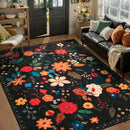 Axyaa Bohemian Style Vintage Living Room Carpet - Large Non-slip Area Rug