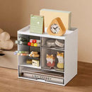 Axyaa Clear Cosmetic Organizer with Drawers - Desktop Storage Box for Makeup and Stationery