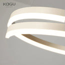 Axyaa Spiral Chandelier: Modern Dimmable Round Ceiling Light in Black/White