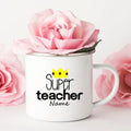 Axyaa Personalized Enamel Mug | Retro Coffee Cup for Teachers & Gifts