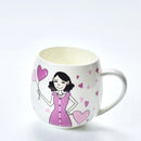 Axyaa Ceramic Espresso Tilt Tea Cup, Creative Coffee Mug, Thermos Tumbler, Boy Girl Design