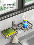 Axyaa Aluminum Soap Dish Storage Rack for Bathroom Essentials