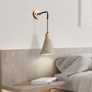 Axyaa Nordic LED Wall Sconce with Pull Chain and Wood Socket